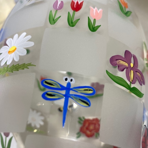 Lenox Nature’s Splendor Hand Painted Glass Vase - Picture 3 of 12